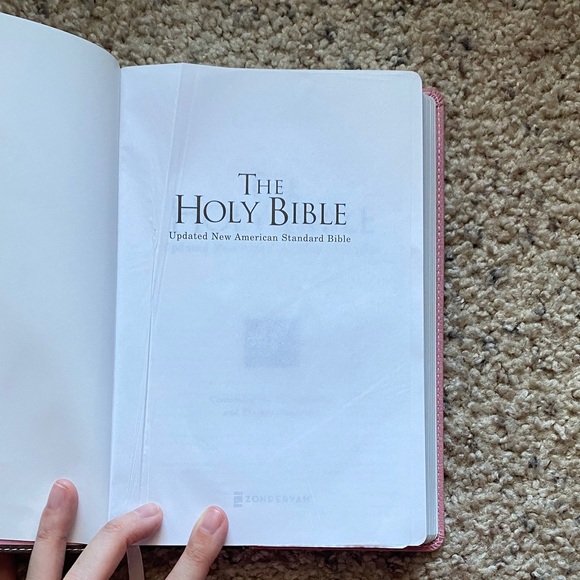 Pink and Brown Faux Leather Holy Bible (NASB Translation) - Picture 3 of 13